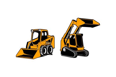 easy skid steer drawing|vector skid steer images.